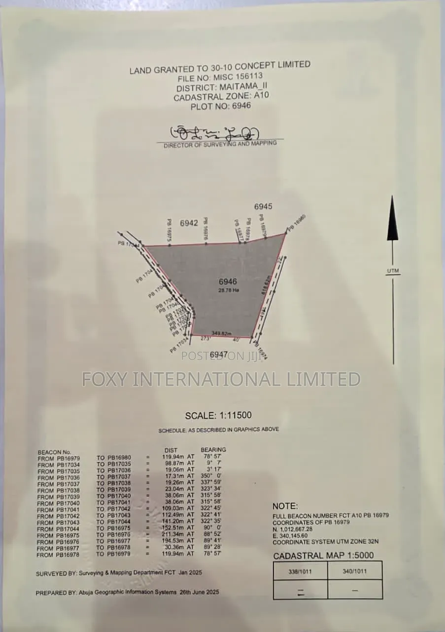 28 Hectares Land at Maitama2 in Maitama