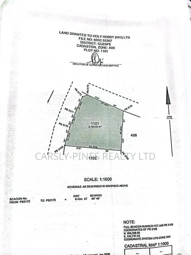 One Hectare of Land for Sale in Kuje