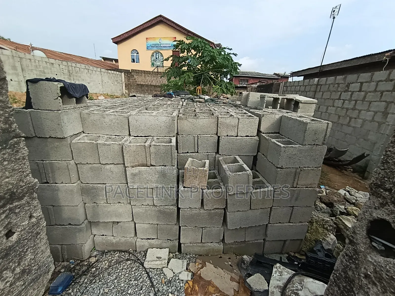 Full Plot of Land in a Very Busy Area on a Tarred Road in Cement