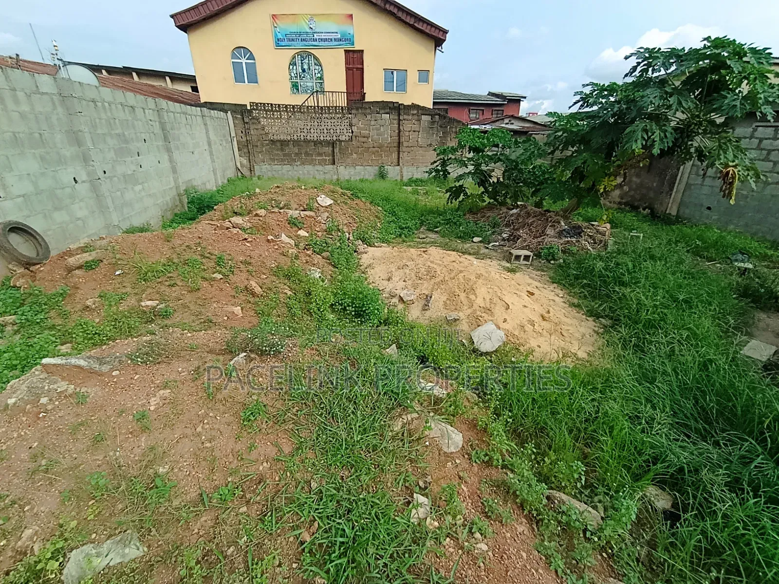 Full Plot of Land in a Very Busy Area on a Tarred Road in Cement