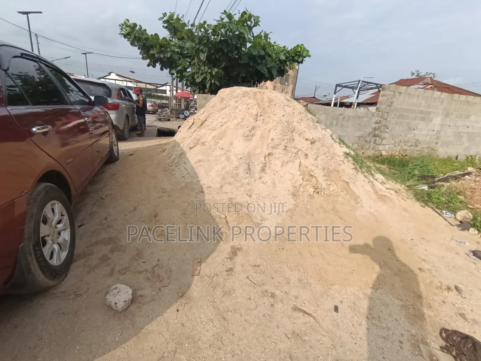 Full Plot of Land in a Very Busy Area on a Tarred Road in Cement