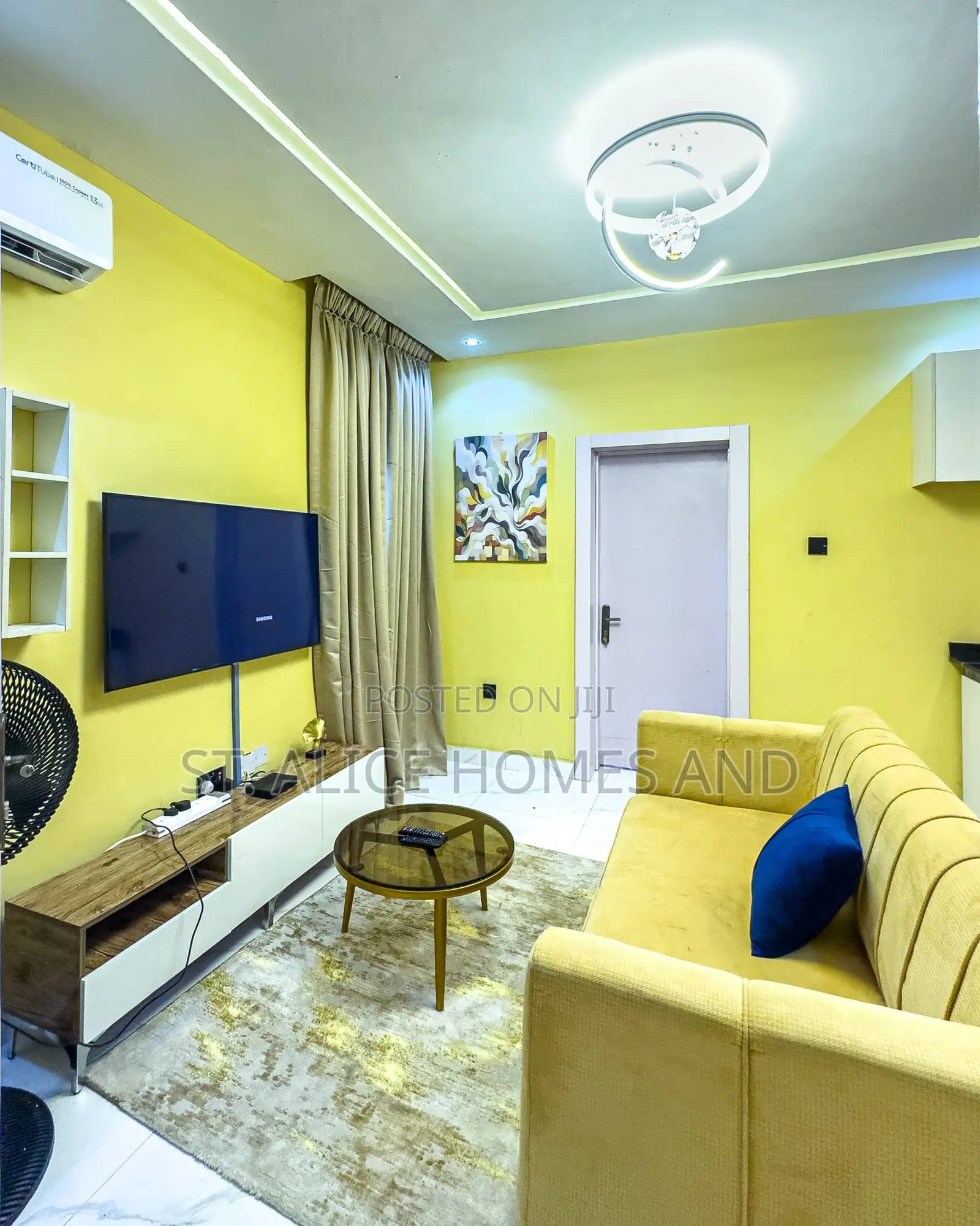 Apartment C6 Yellow Theme 1 Bedroom Apartment, Surulere, Lagos in Itire