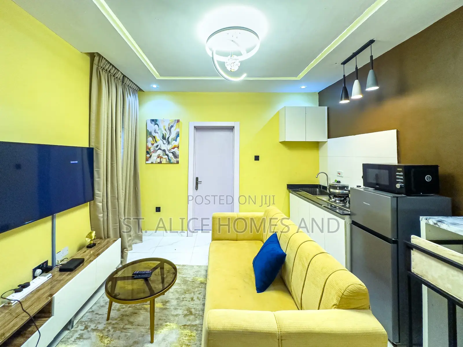 Apartment C6 Yellow Theme 1 Bedroom Apartment, Surulere, Lagos in Itire