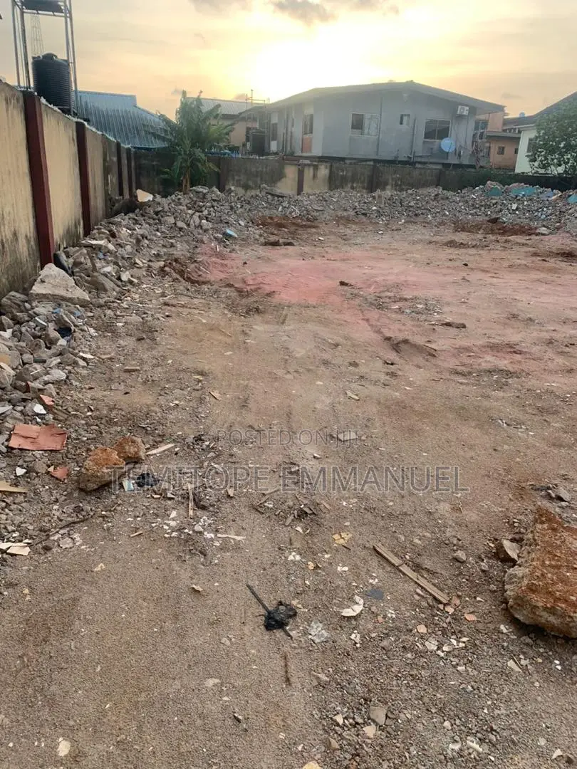 Well Fenced Round Table One and Half Plot of Land in Agege