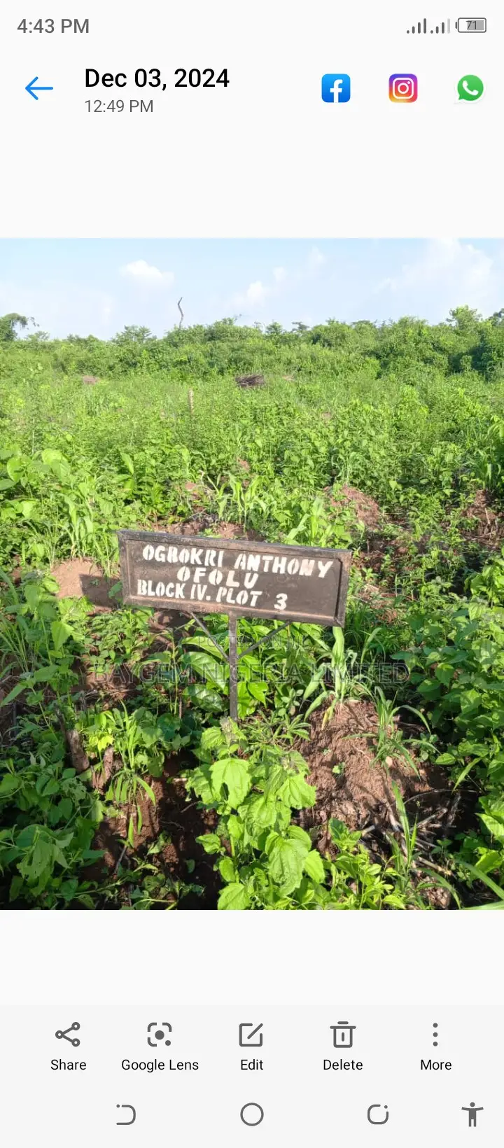 Estate Plot of Land for Sale in Kobape, Abeokuta in Obafemi-Owode
