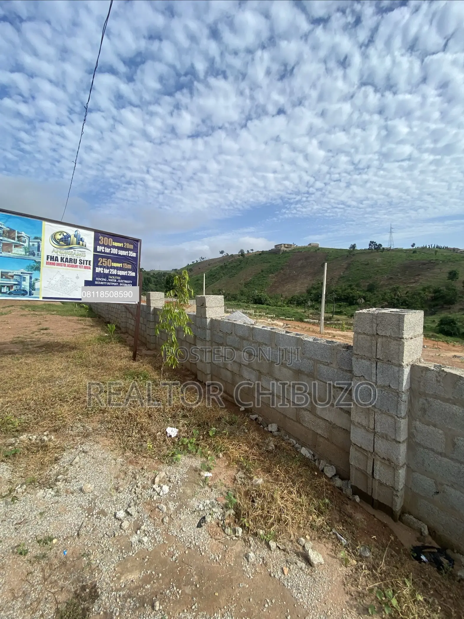 C of O Fha Karu Estate Site for Sale -10m - 55m in Karu