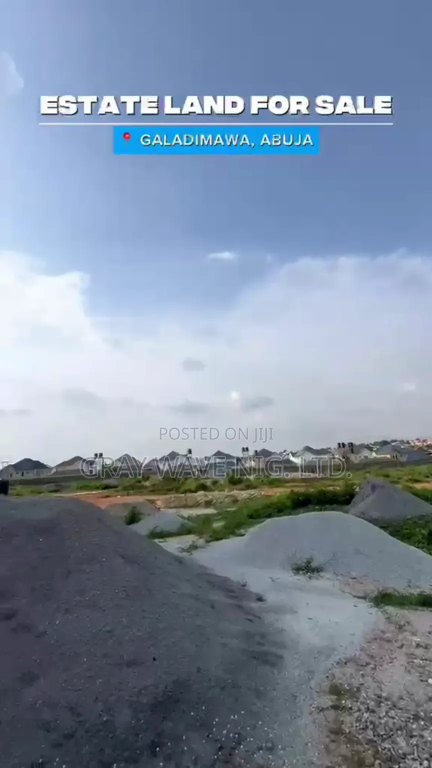 1000sqm of Estate Land for 4 Units of Terraced Duplex in Galadimawa