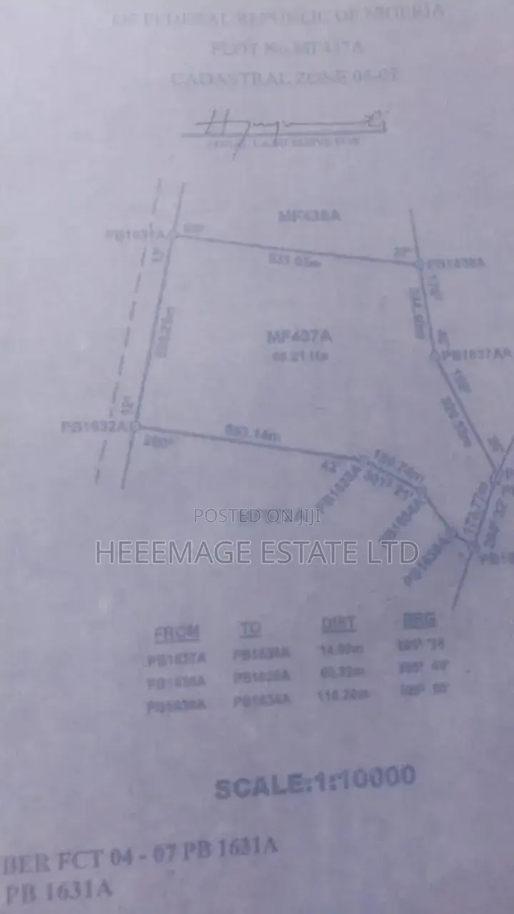 40hectares Multifuntion Land in Kaida Dobi Estate Layout in Giri