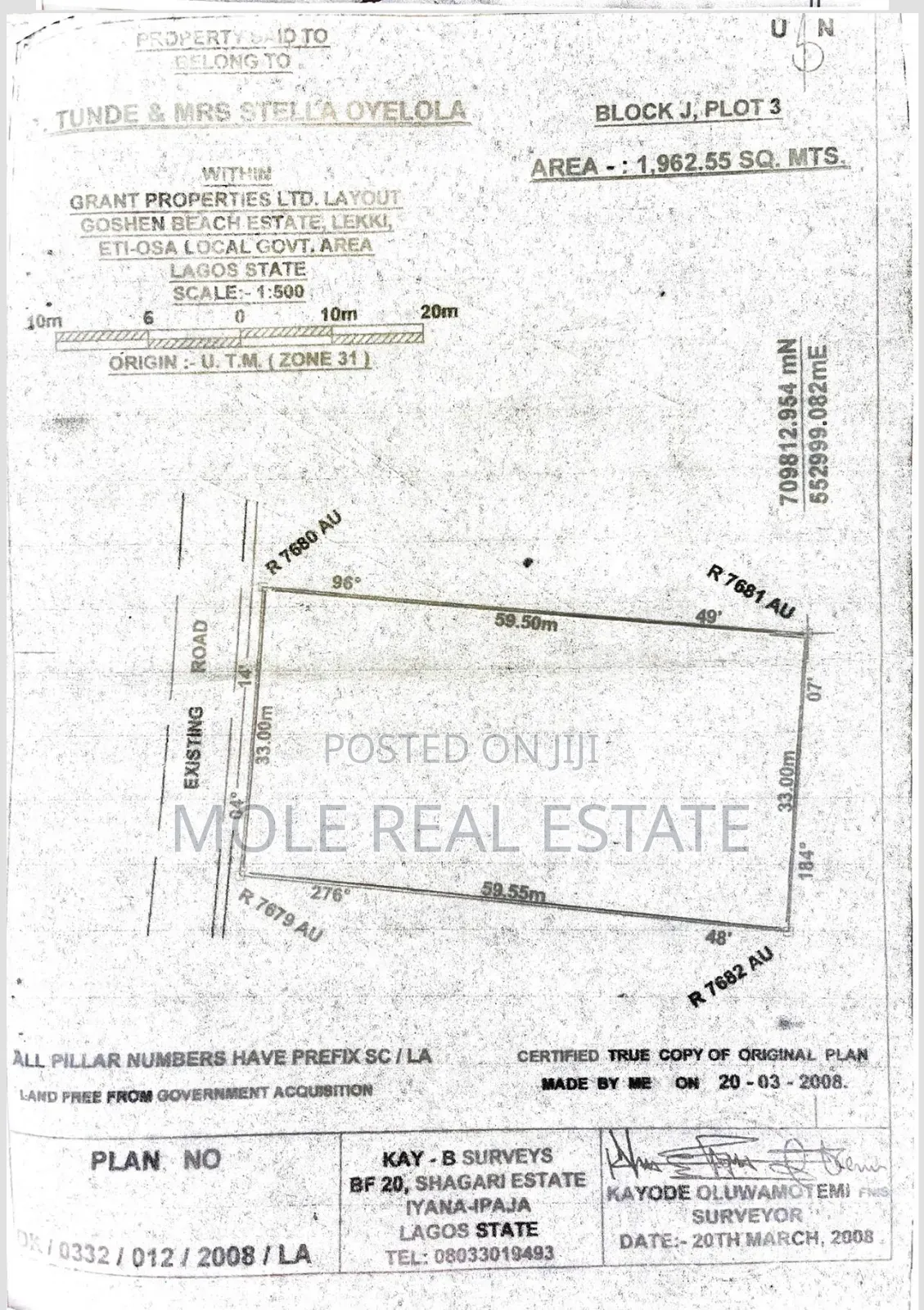 1961sqm Joint Venture (Jv ) Goshen Beach Estate Leki in Lekki Phase 1