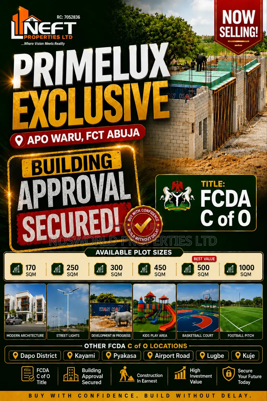 FCDA C of O Land for Sale in Apo With Building Approval Ready in Apo District