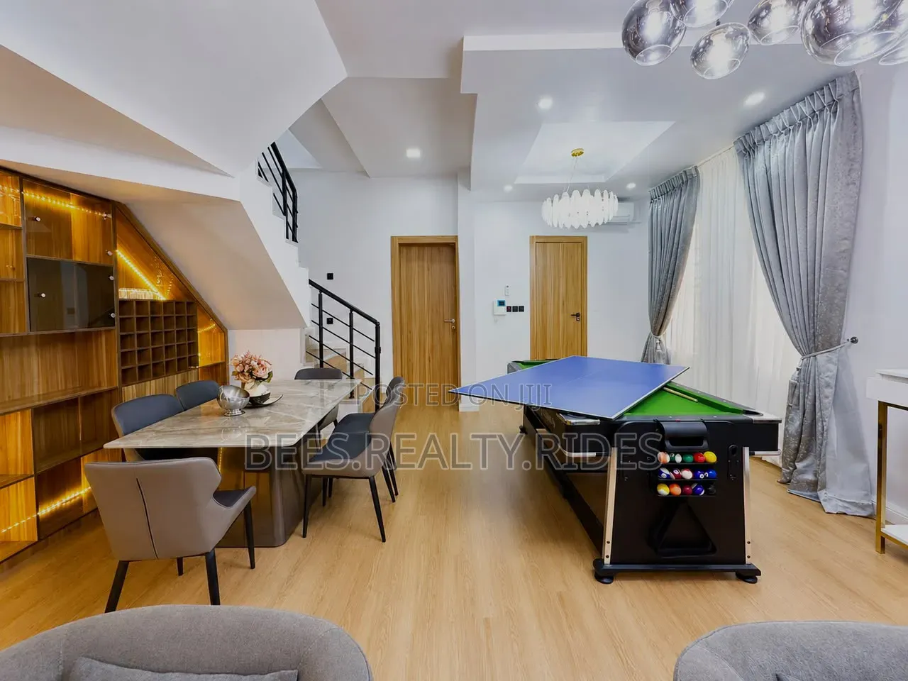 Luxury 3BRM Terrace Duplex With a PS5, Snooker and Tennis Table in Lekki Phase 1