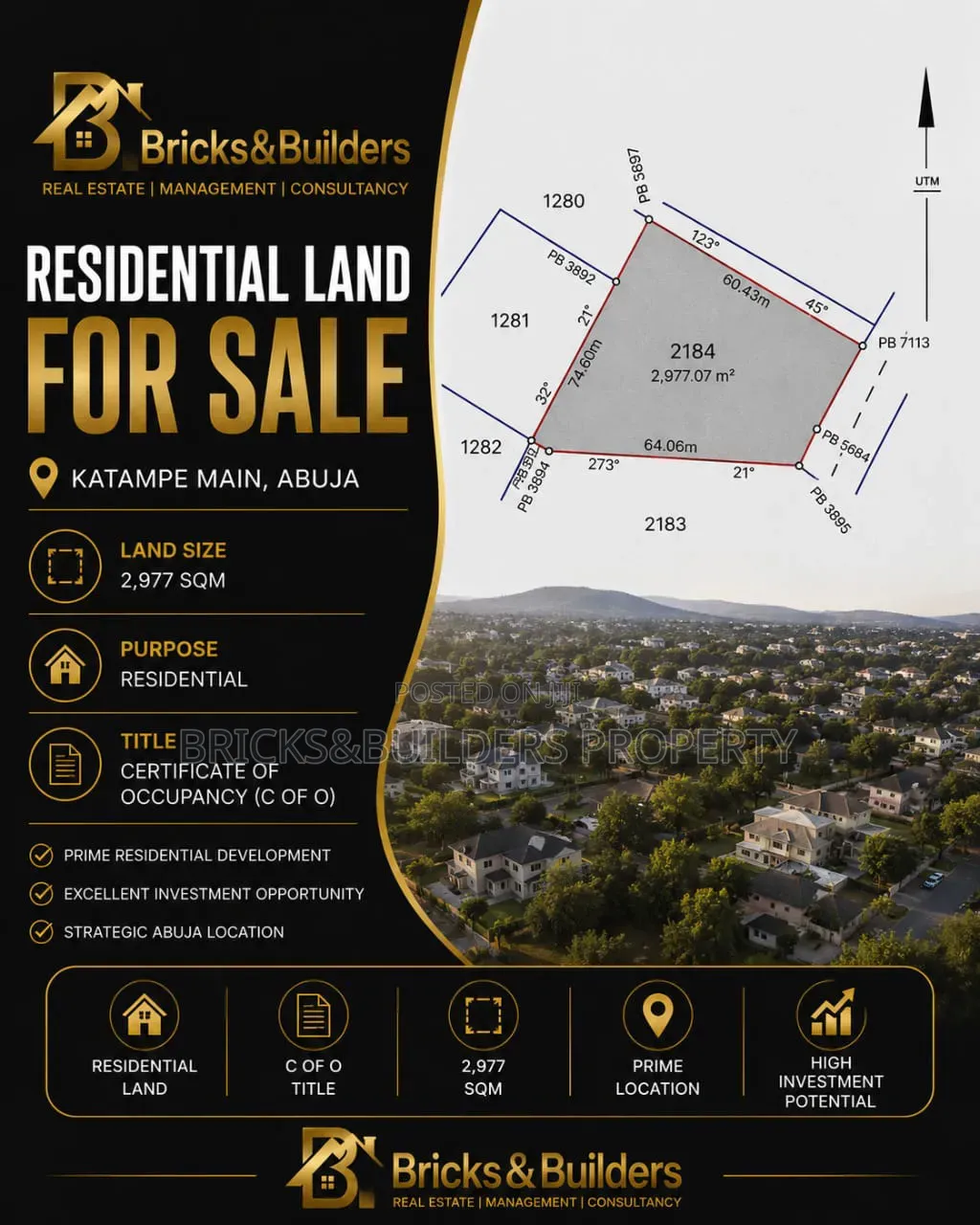 Prime Residential Land for Sale | 2,977 SQM | Katampe Main, Abuja in Katampe (Main)