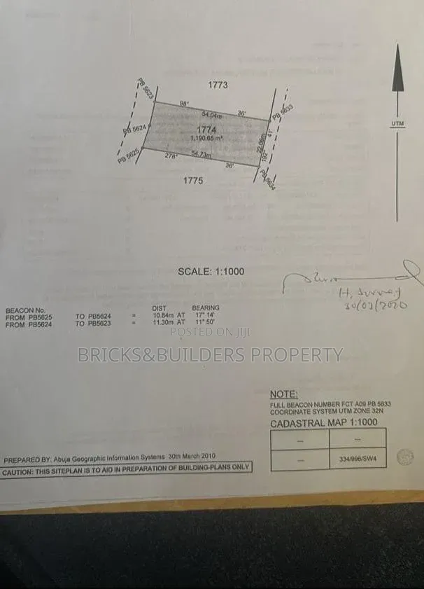 Prime 1,190sqm Residential Plot for Sale in Guzape Main Abuja | C of O in Guzape District