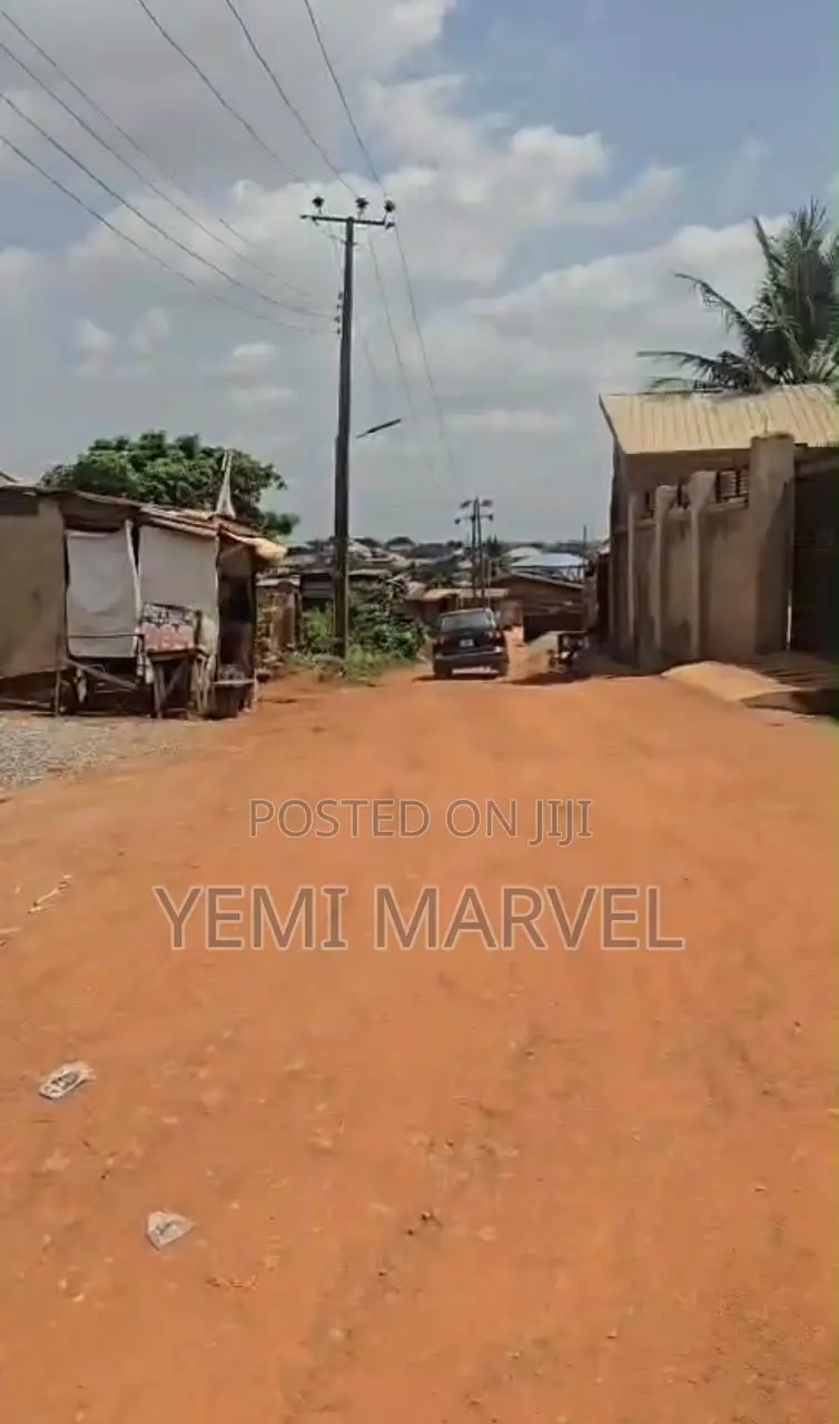 Plot of Land With Borehole, Fenced, 10 Secs Drive to the Tarred Road in Akobo