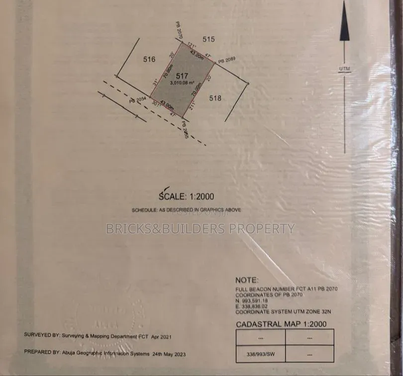 Residential Plot for Sale in Guzape II Abuja C of O 3010 SQM in Guzape District