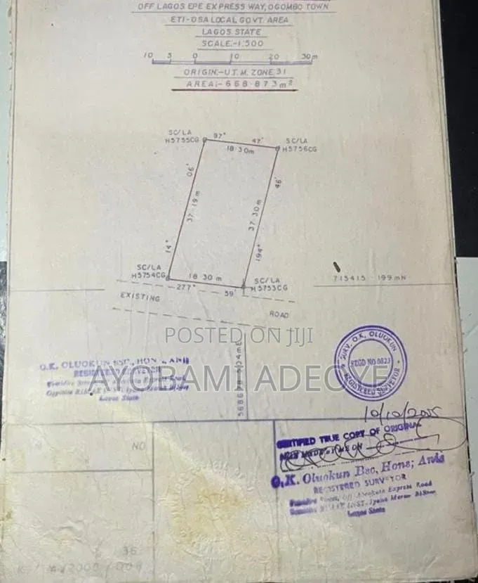A Plot 668sqm of Land at Ocean Palm Estate Ogidan in Sangotedo