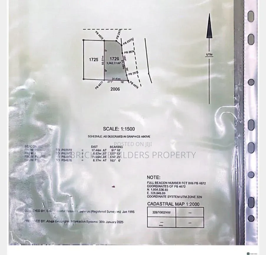 Mabushi 1500sqm Residential Land Near Cash and Carry in Mabushi