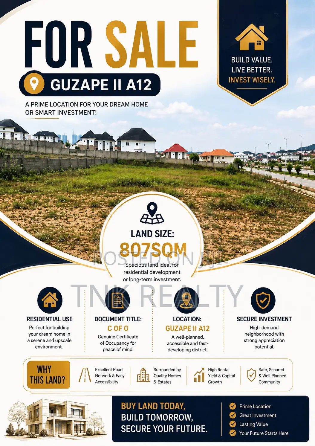 Guzape 2 Affordable Plot for Sale in Guzape District