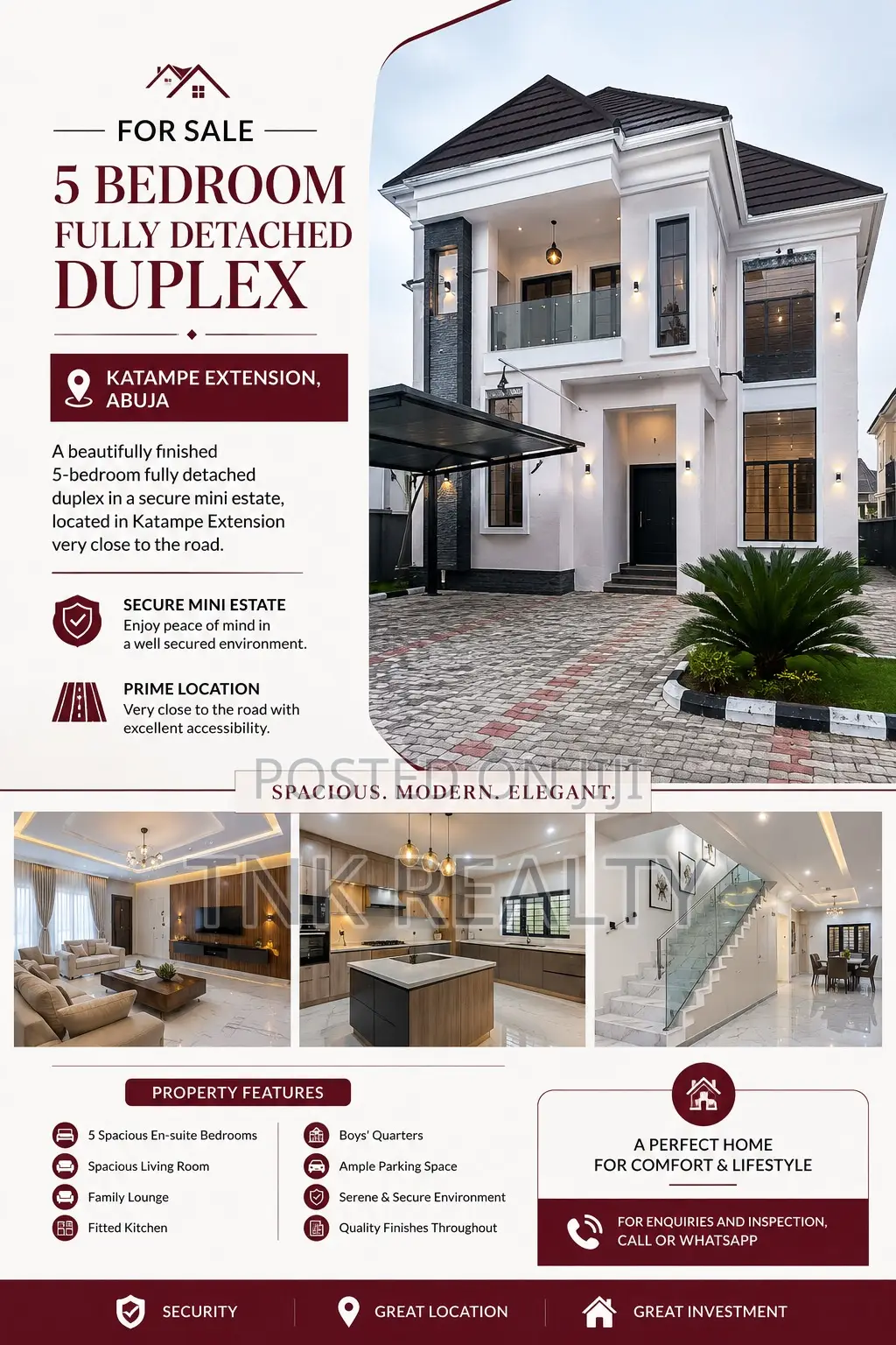 Furnished 5bdrm Duplex in Katampe Extension for sale in Katampe Extension