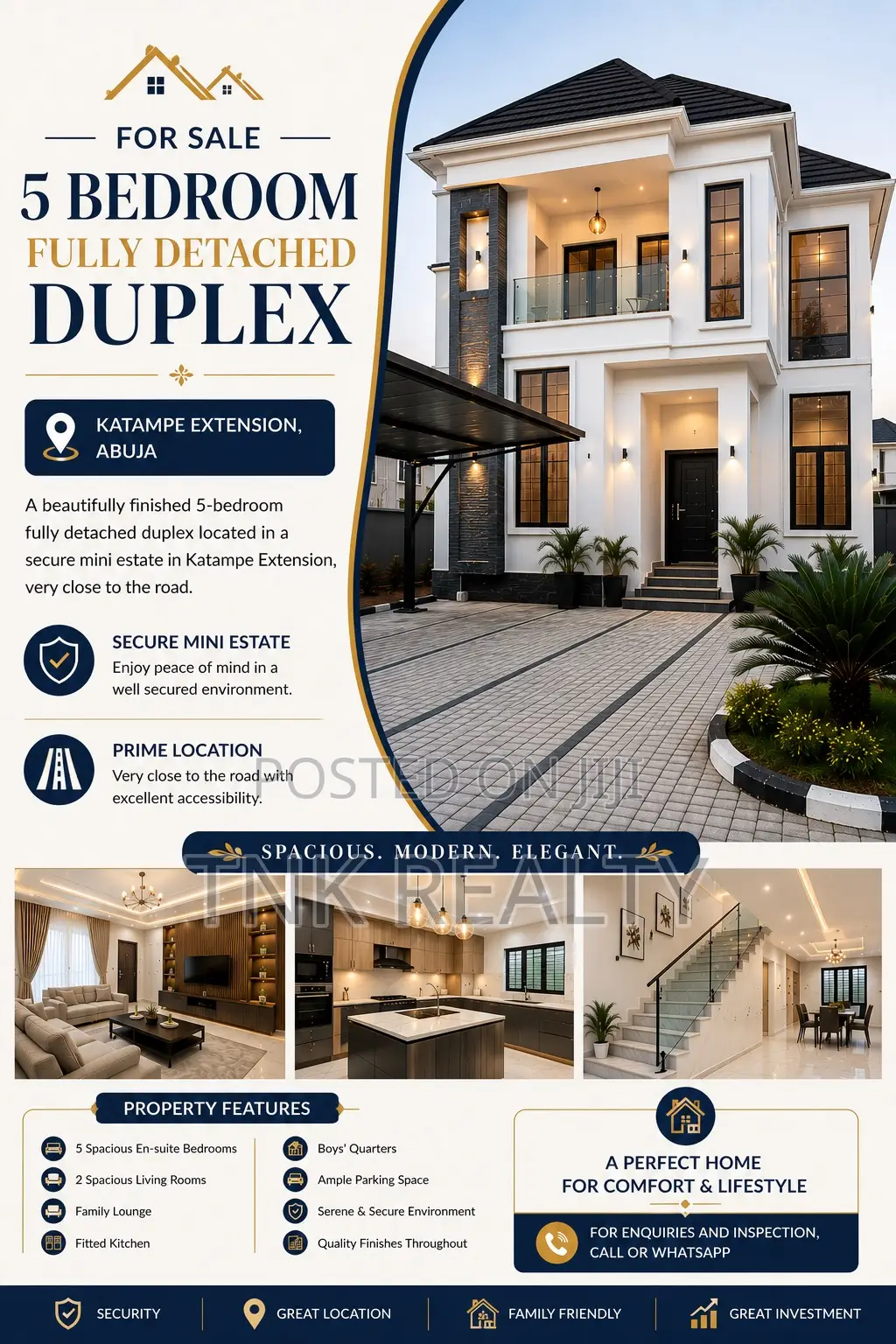 Furnished 5bdrm Duplex in Katampe Extension for sale in Katampe Extension