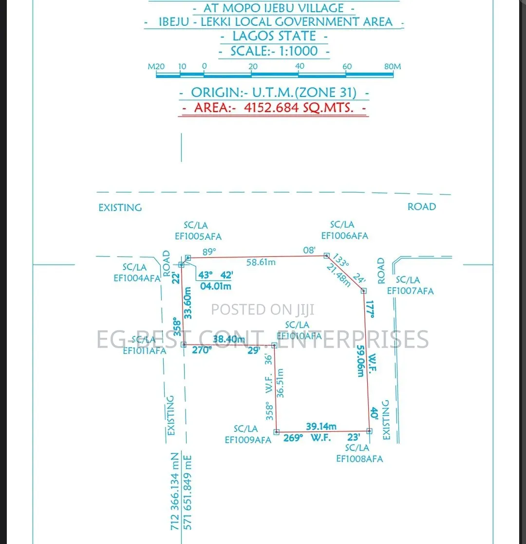 6 Plots of Dry Land Along Coastal Road in Sangotedo