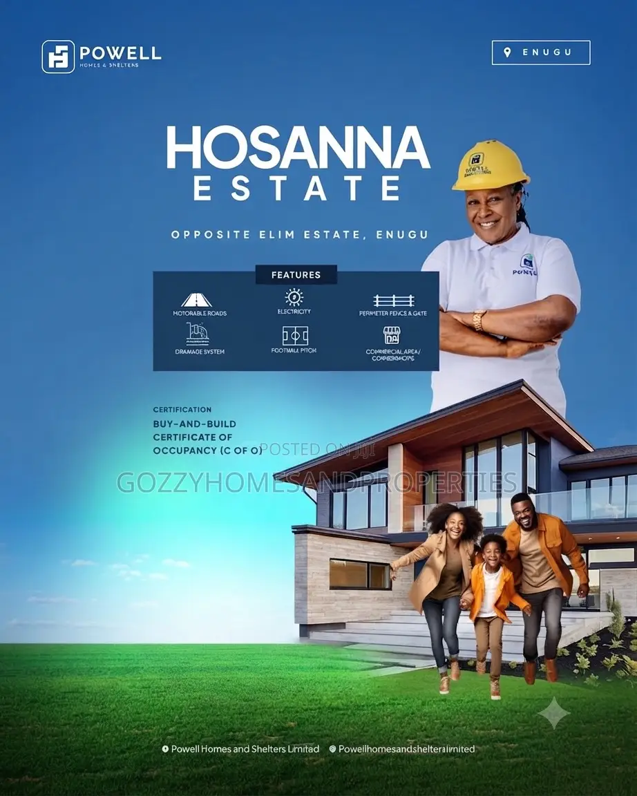 Gozzyhomes Present Hossanna Estate in Enugu State