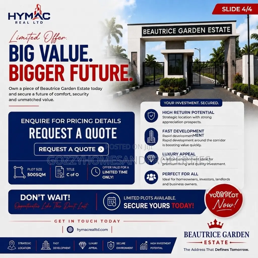 GOZZYHOMES PRESENT Beautrice Garden Estate in Enugu State