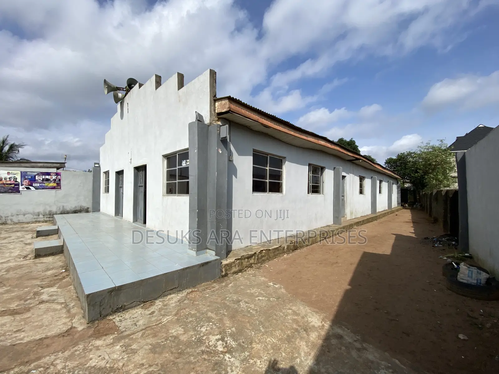 A Land Measured 100ft by 50ft With a Church Structure in Ayobo