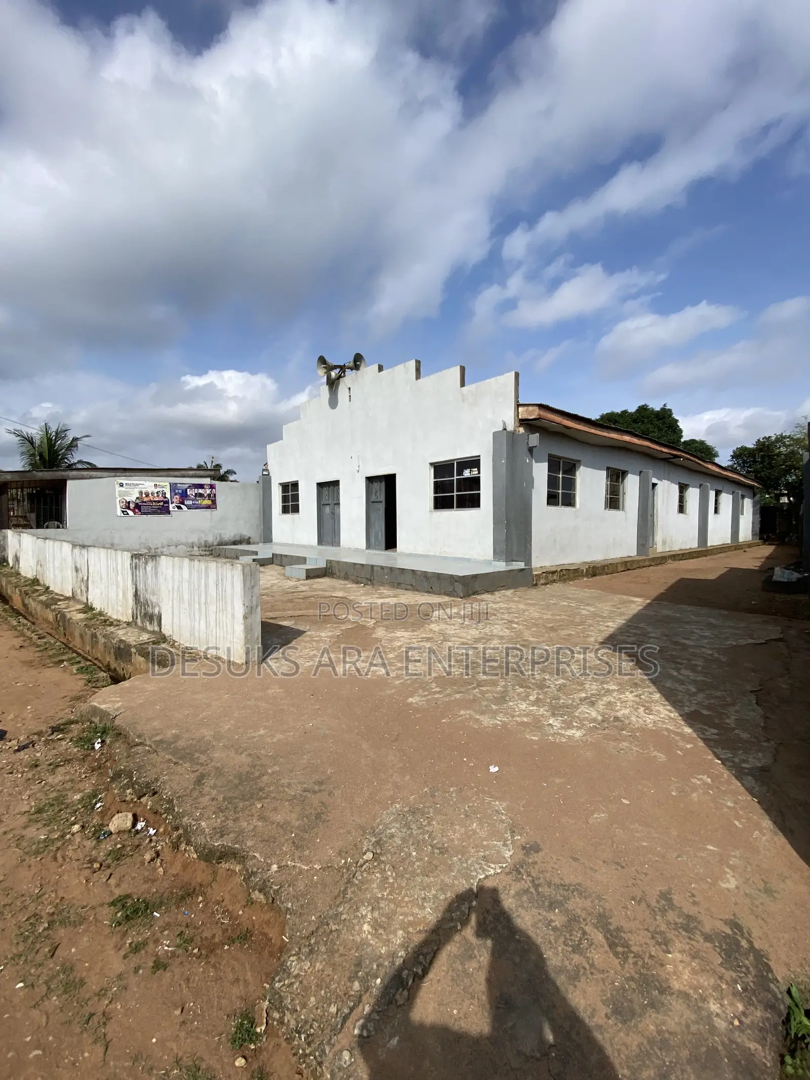 A Land Measured 100ft by 50ft With a Church Structure in Ayobo