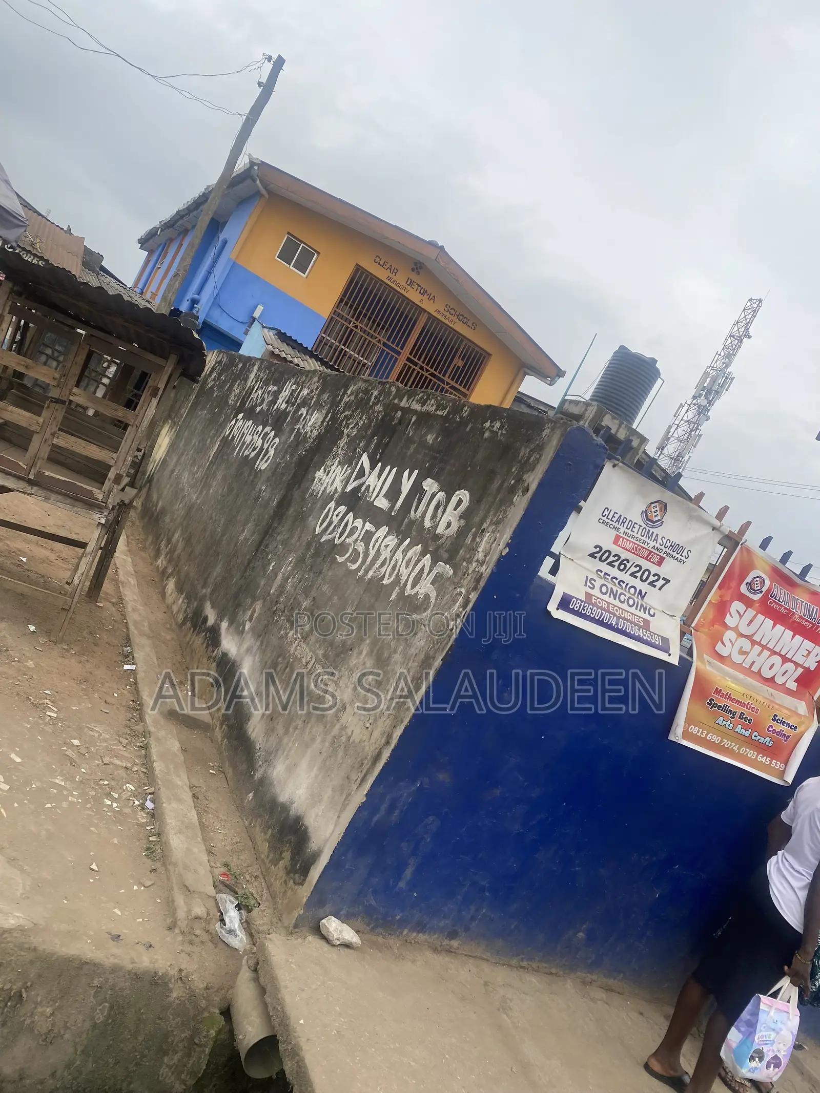 School on Tarred Road That Can Be Converted to Residential and Commerc in Abule Egba