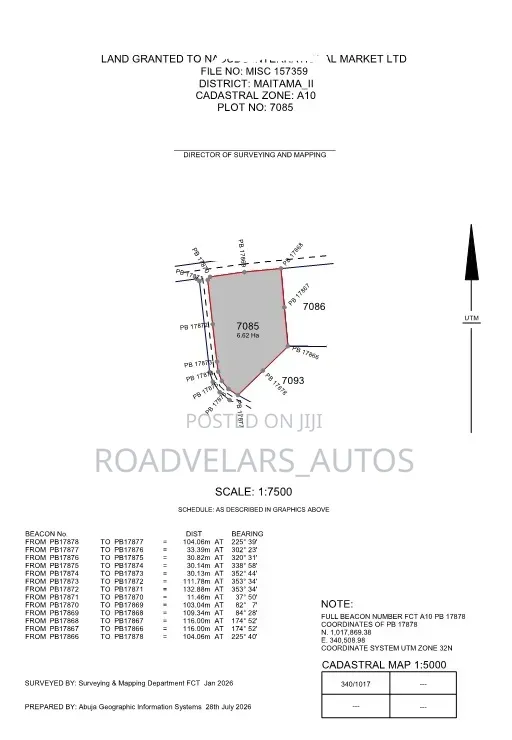 Maitama 2, 11 Hectares of Land Available in Maitama