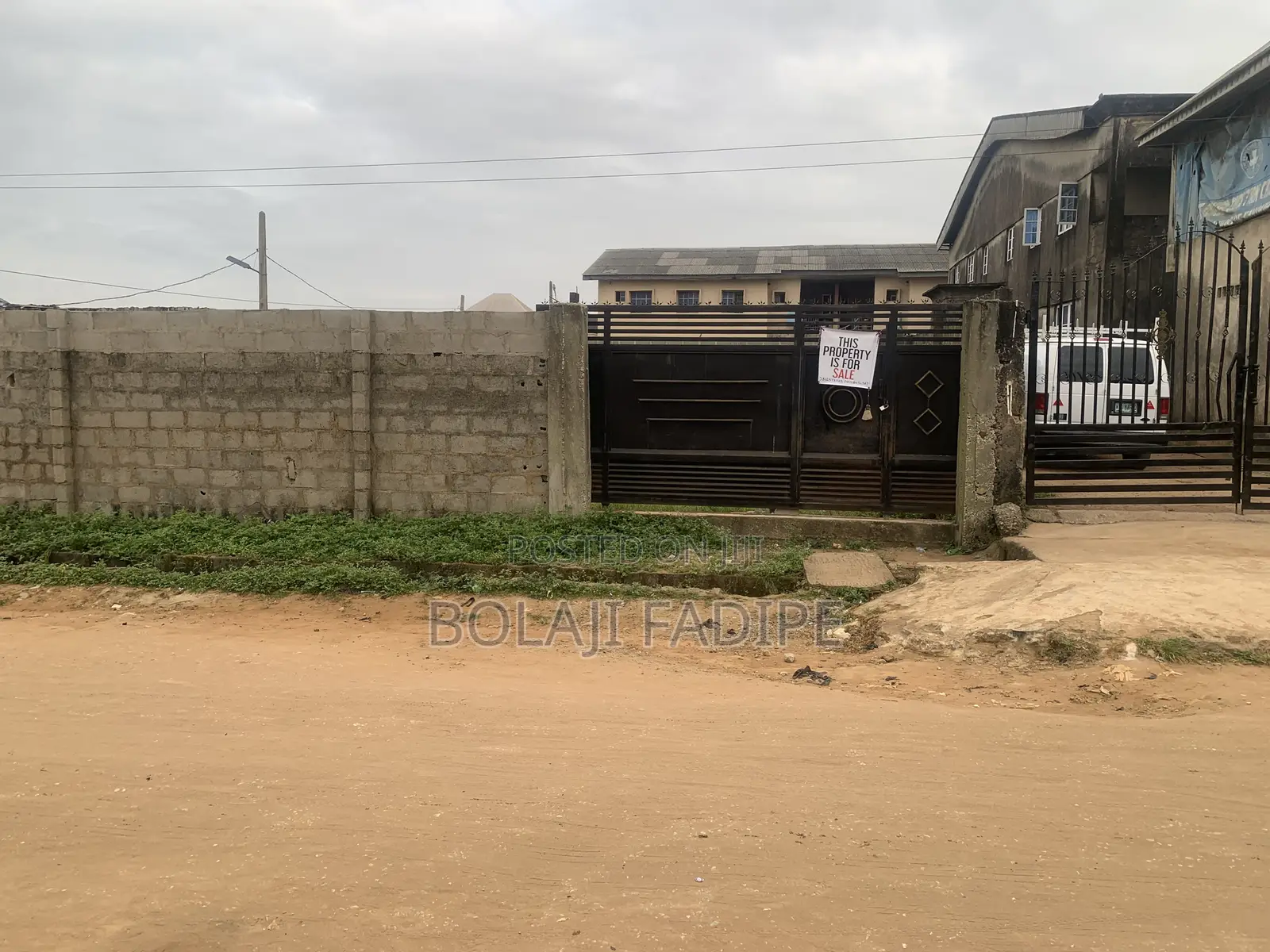 Half Plot of Land Corner Piece 60 by 60 Corner Piece ,Fenced and Gate in Governors Road