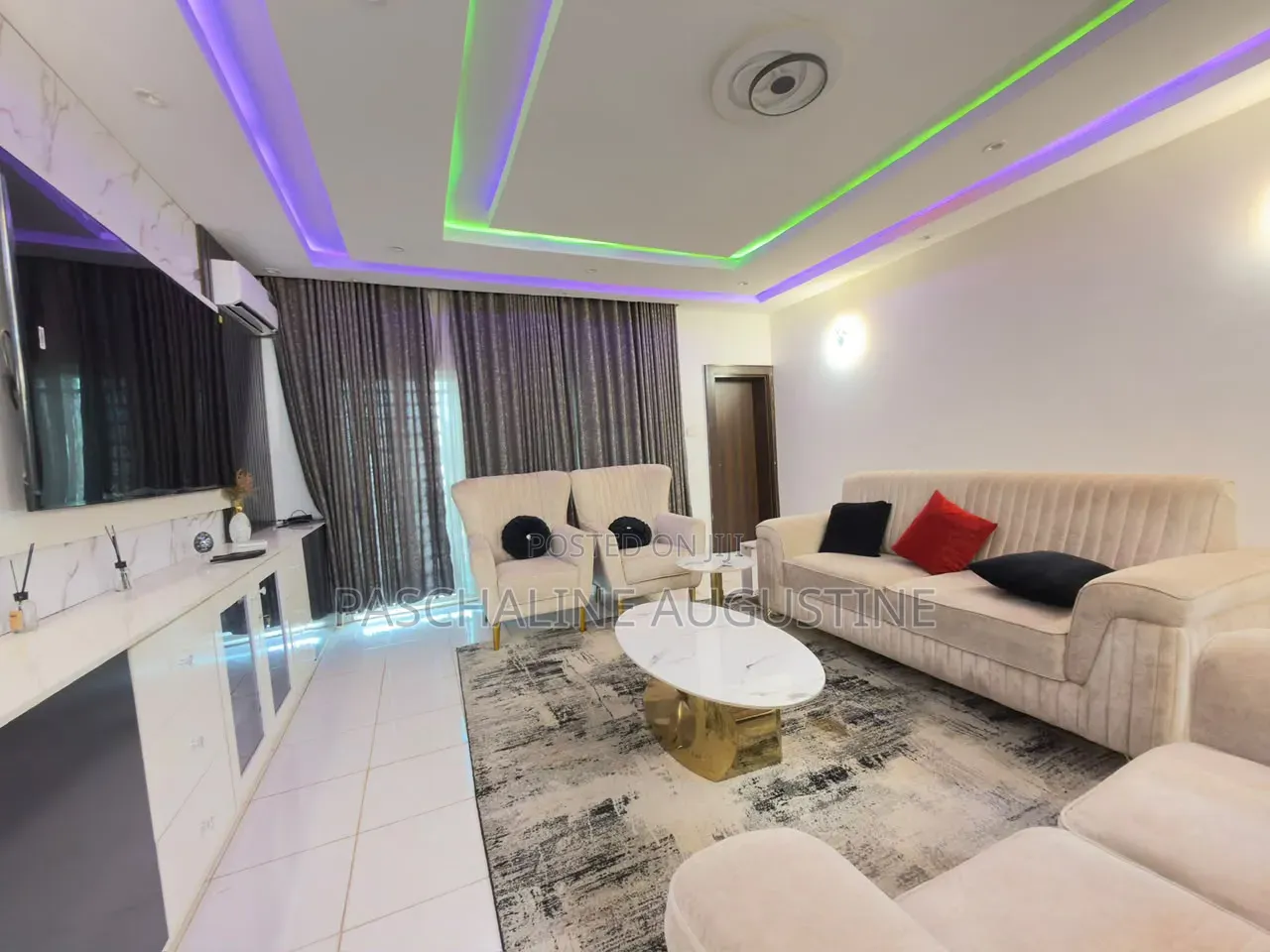 Furnished 3bdrm Apartment in Zim Homes And, Wuye for rent in Wuye