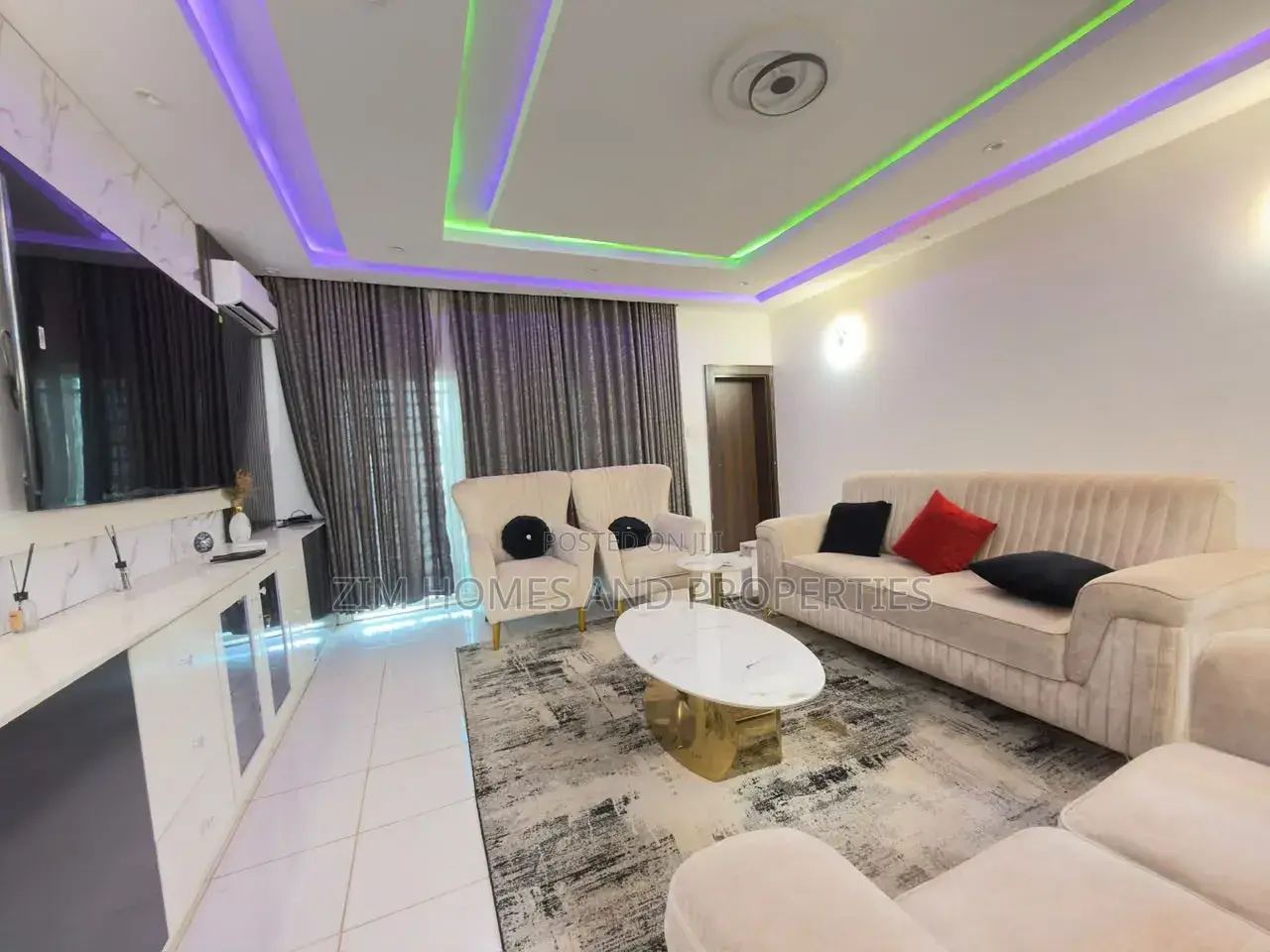 Furnished 3bdrm Apartment in Zim Homes And, Wuye for rent in Wuye