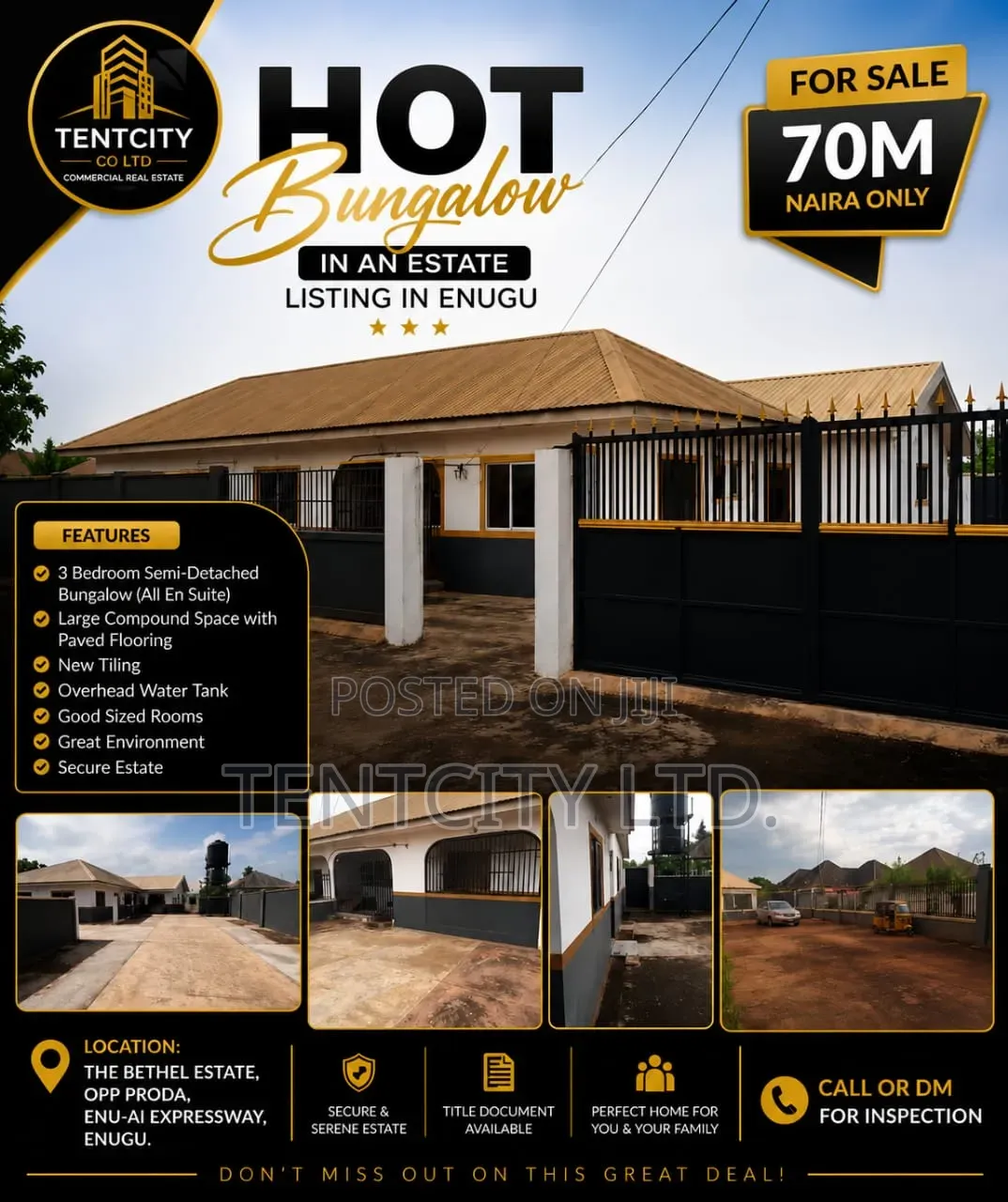 4bdrm Bungalow in Bethel Estate, Enugu for sale in Enugu