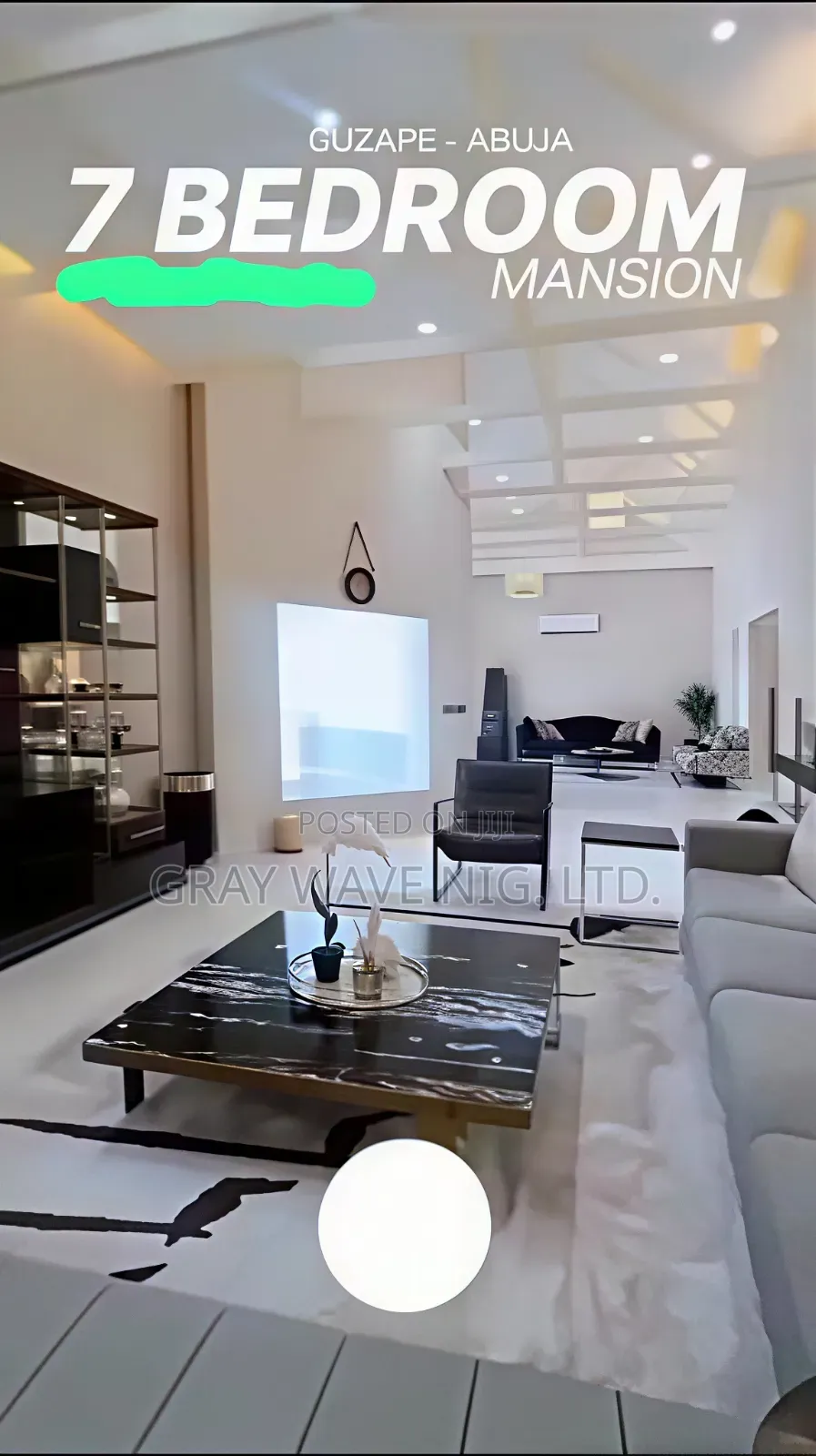 Furnished 7bdrm Mansion in Guzape District for sale in Guzape District