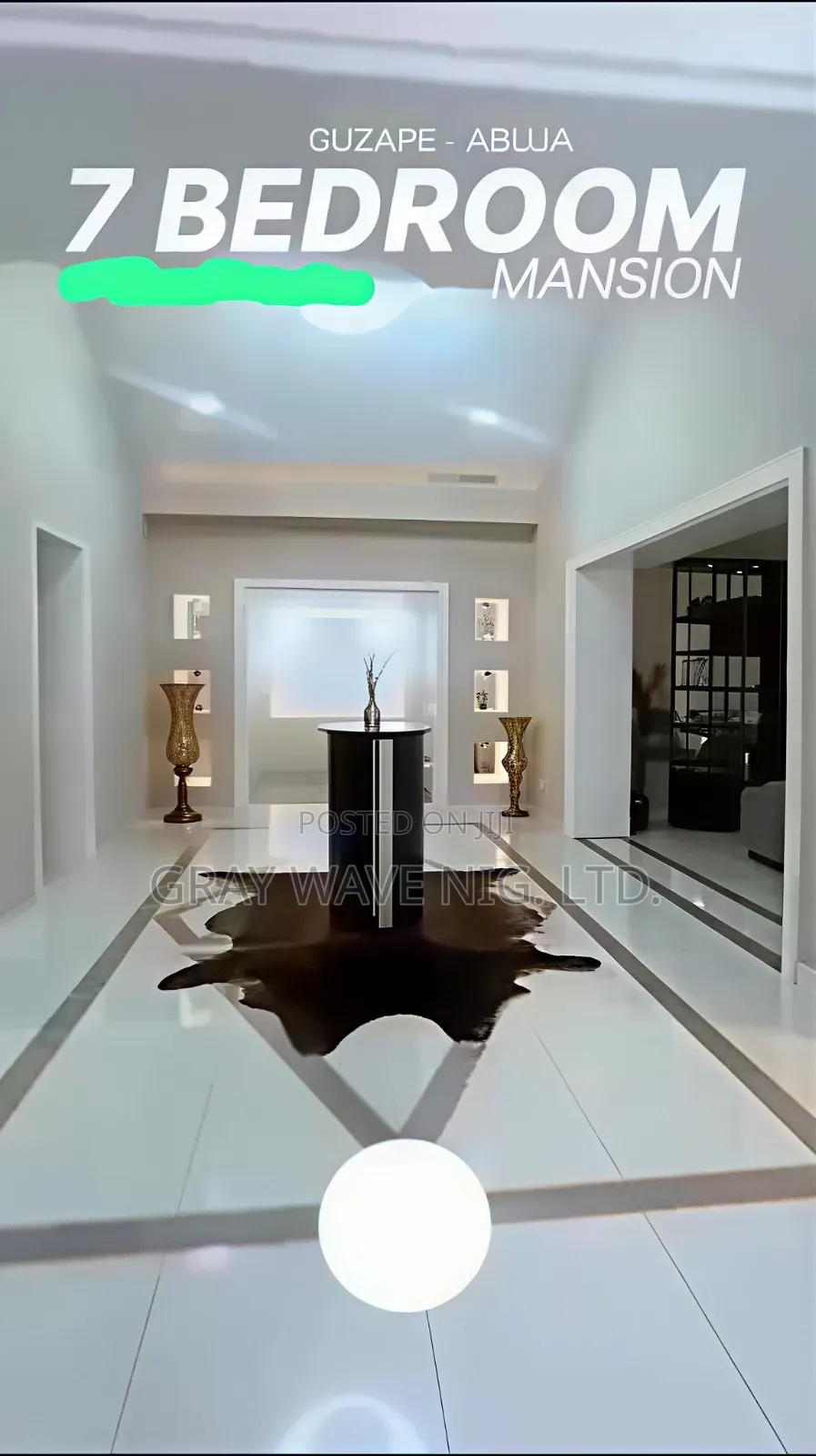 Furnished 7bdrm Mansion in Guzape District for sale in Guzape District