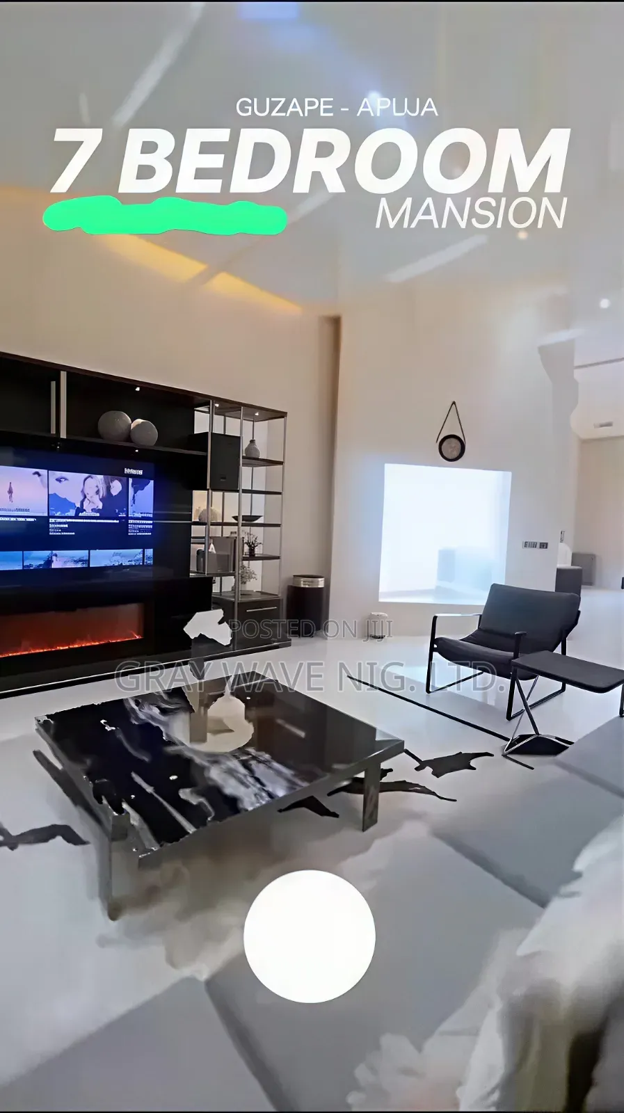 Furnished 7bdrm Mansion in Guzape District for sale in Guzape District