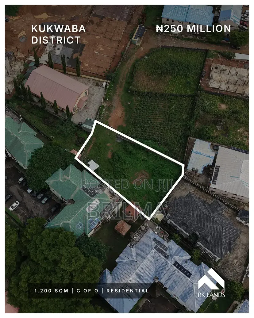 1200 SQM Residential Land in Kukwaba for Sale in Wuye