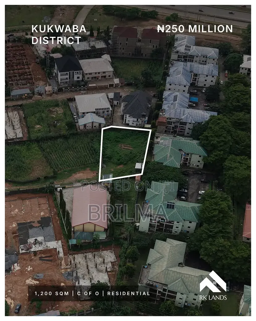 1200 SQM Residential Land in Kukwaba for Sale in Wuye