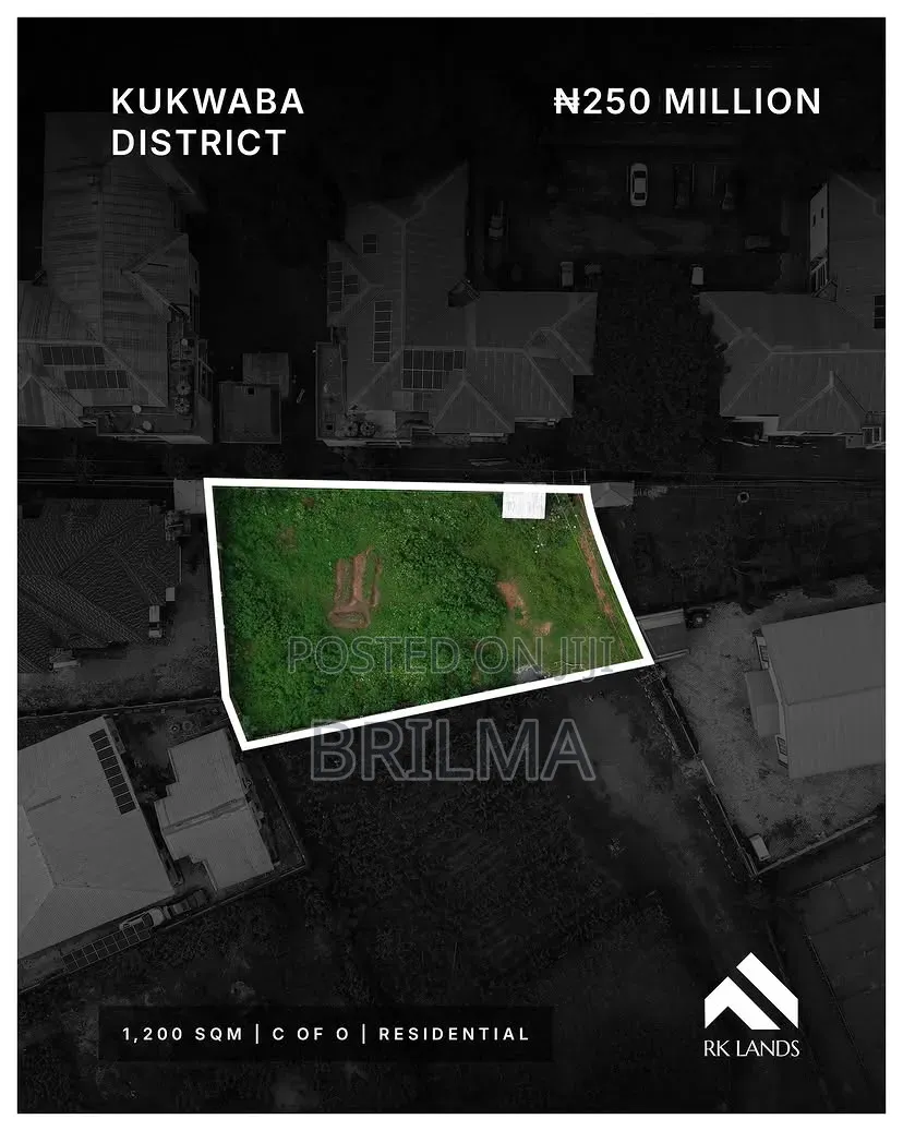 1200 SQM Residential Land in Kukwaba for Sale in Wuye