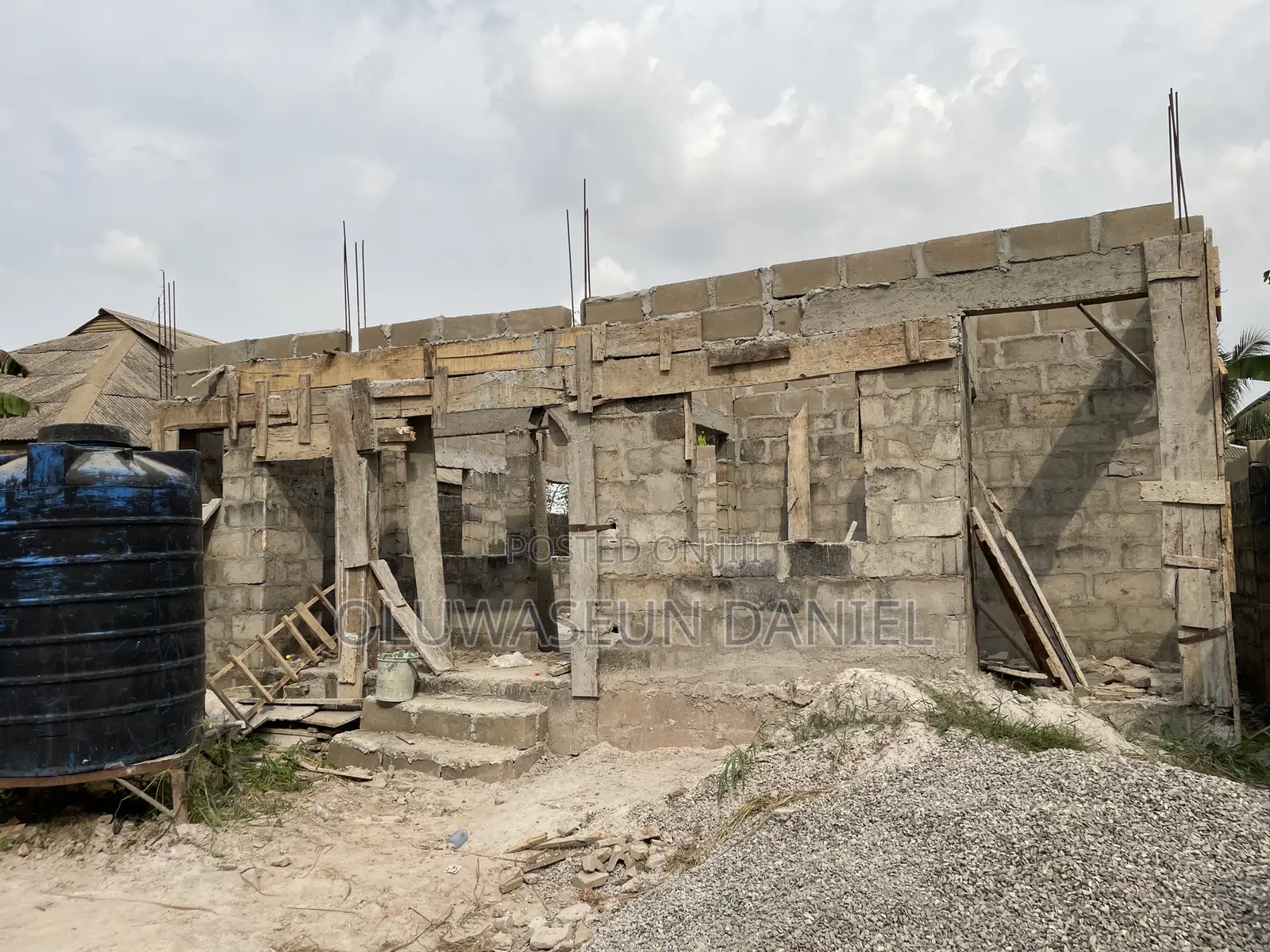 Uncompleted Building on Half Plot of Land in Ado-Odo/Ota