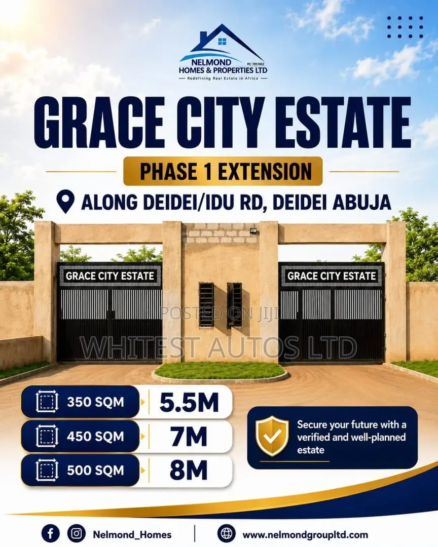 500sqm Estate Land With C of O Available in a Developed Area in Dei-Dei