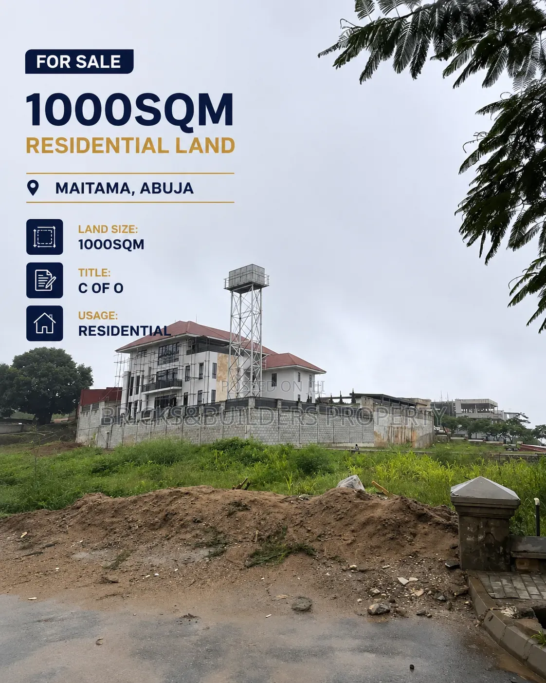 1000sqm Residential Land for Sale in Maitama Abuja | C of O in Maitama