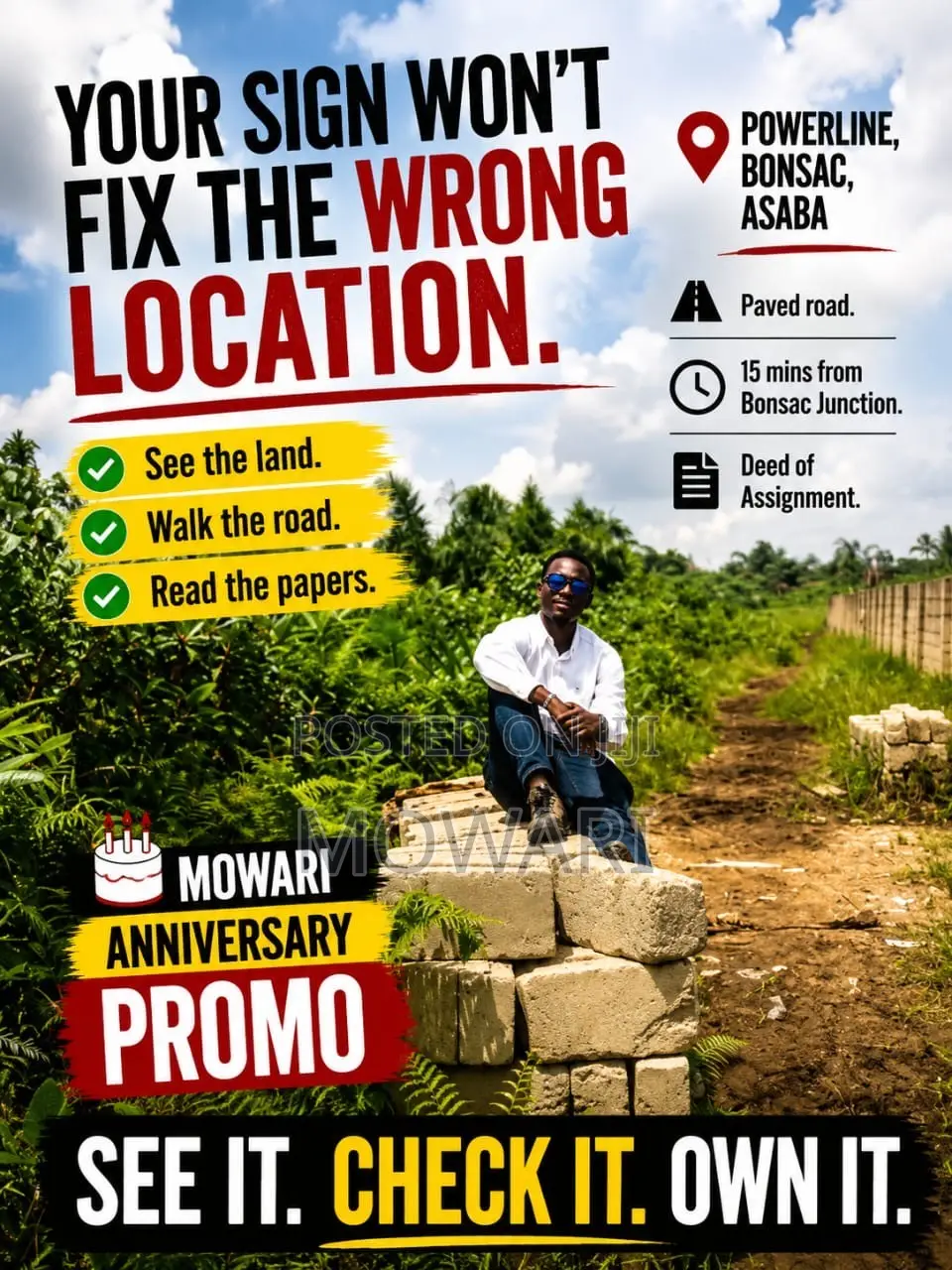 Your Sign Won’t Fix the Wrong Location. in Oshimili South
