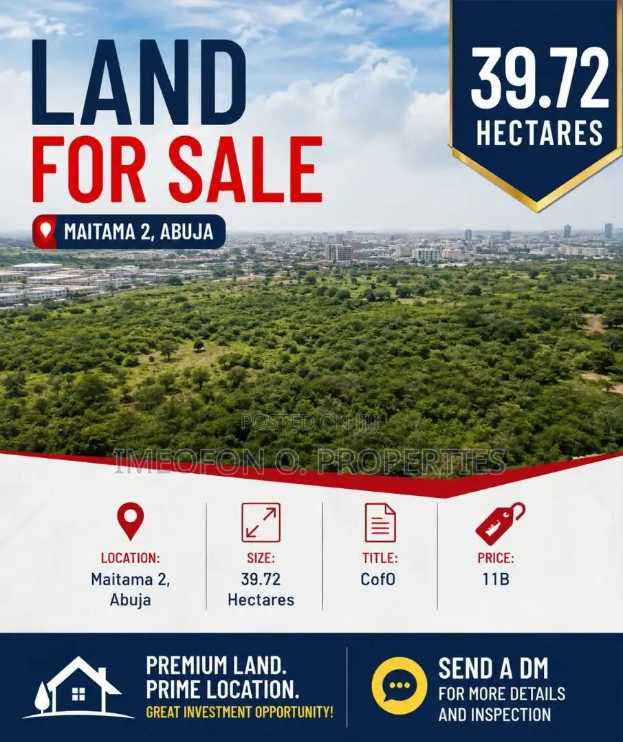 39.72 Hectares of Land for Sale in Maitama