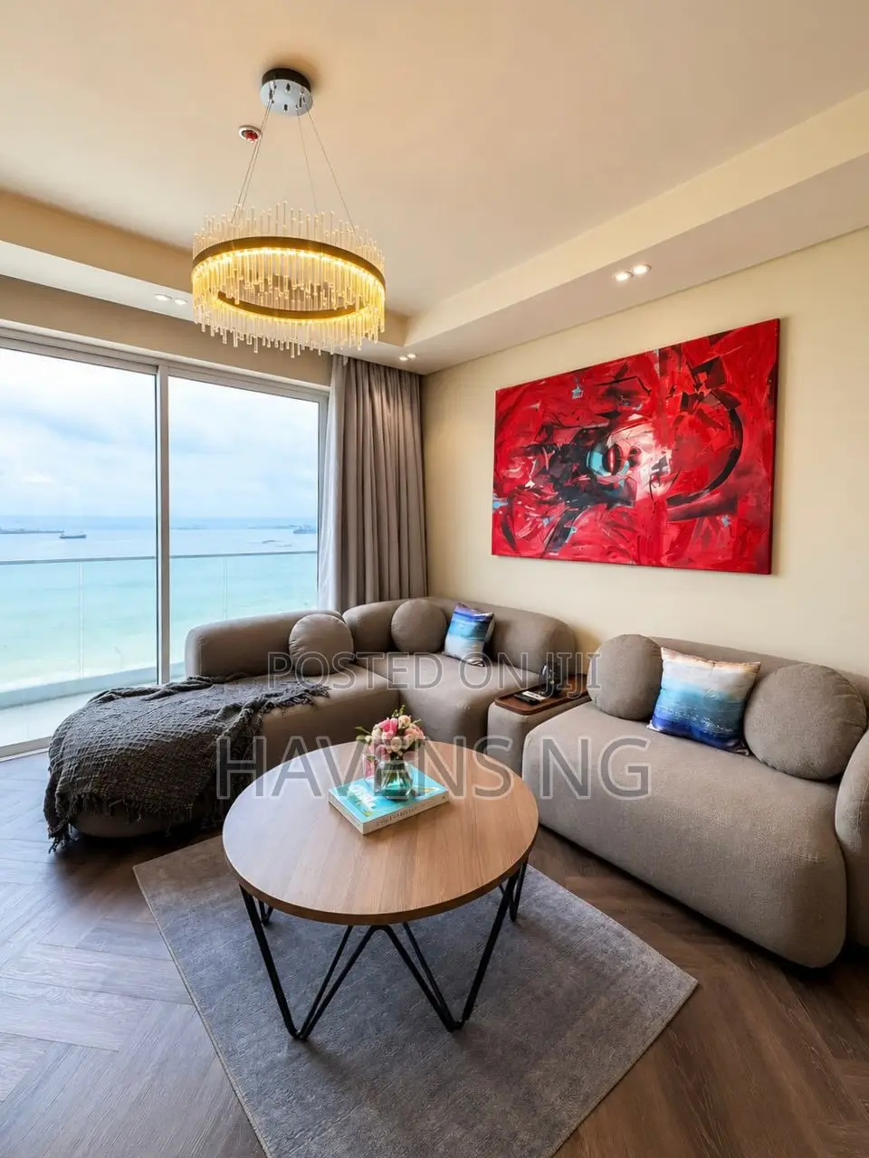 Shortlet | 2-Bedroom Waterfront Apartment With City Water Views in Victoria Island Extension