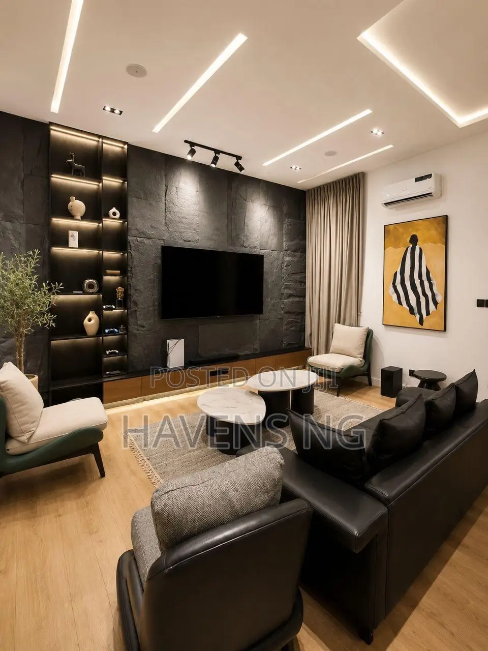 Dark-Toned 2-Bedroom Apartment With City Views Swimming Pool in Ikate