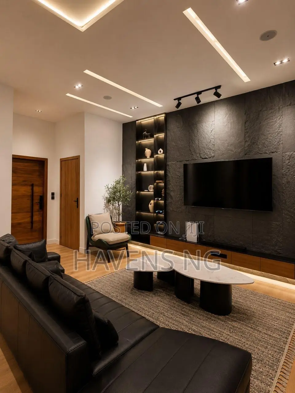 Dark-Toned 2-Bedroom Apartment With City Views Swimming Pool in Ikate
