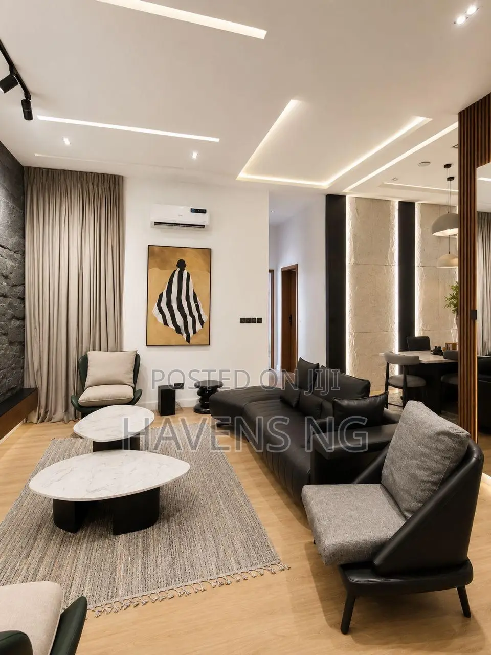 Dark-Toned 2-Bedroom Apartment With City Views Swimming Pool in Ikate